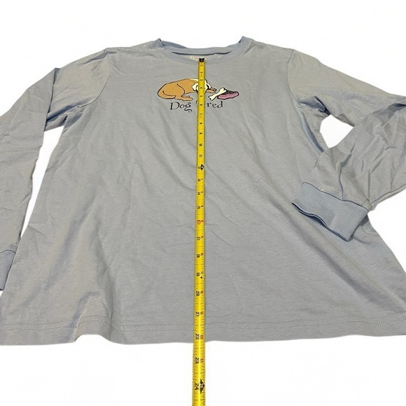 NWOT Pajamagram Dog Tired Blue Women's Long Sleeve Pajama Shirt Medium - Picture 8 of 8